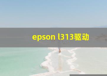 epson l313驱动